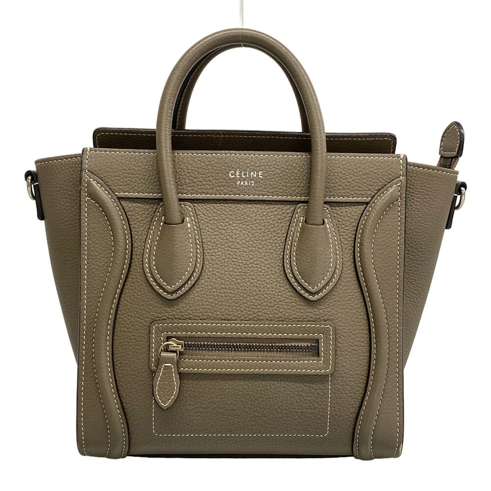 Celine Luggage Nano Shopper Handbag 168243DRU.09SO Pickpocket (gray-beige)